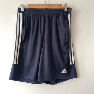 Adidas Men's Dark Blue Athletic Shorts medium soccer sporty lightweight gym